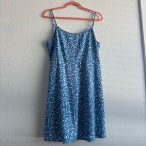 Blue floral dress